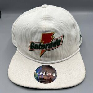 Gatorade x Air Jordan‎ Hat Men White Green Corduroy Jumpman Snap Back Cap
